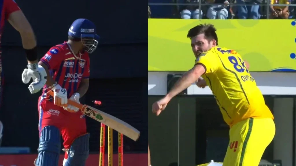 Rishabh Pant left stunned after being dismissed by Jamie Overton in CSK vs LSG clash (watch video)