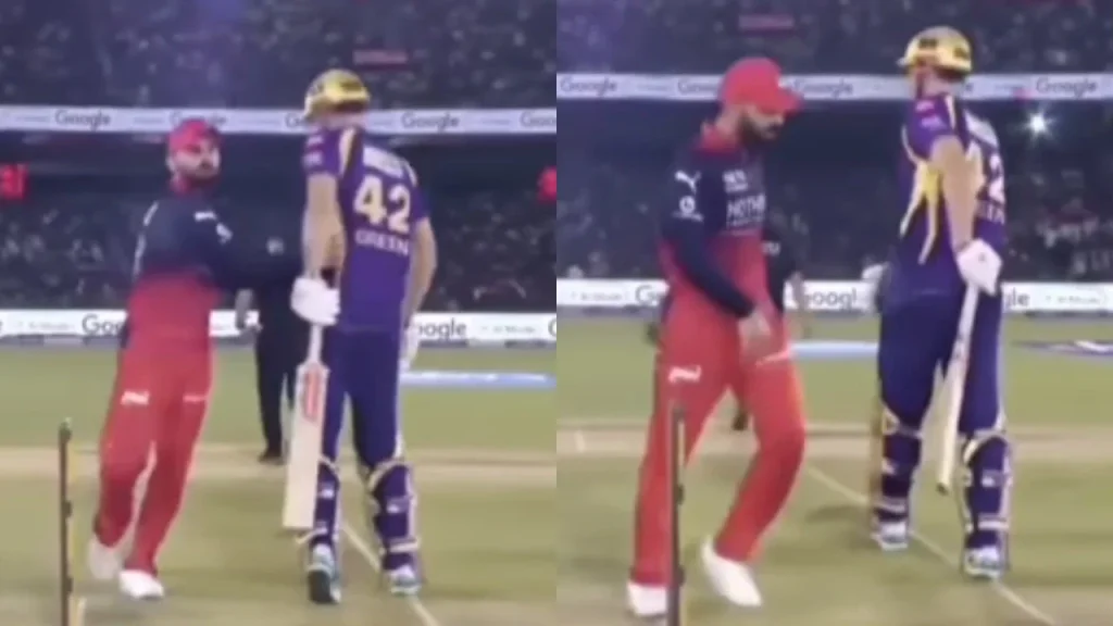 Virat Kohli scuffles with Cameron Green, pushes him aggressively during IPL 2026 clash