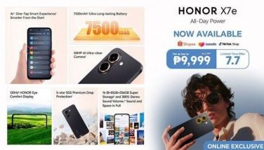 Power more, worry less: Honor X7e launches on Shopee, Lazada, TikTok Shop with up to P5,000 off this 7.7 sale