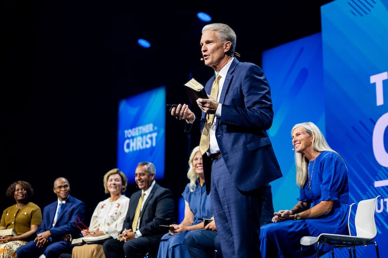 Elder Brian K. Taylor, General Authority Seventy and Utah Area president, speaks during the 2026 Utah Area YSA Conference at the Salt Palace Convention Center in Salt Lake City on Saturday, Aug. 15, 2026.